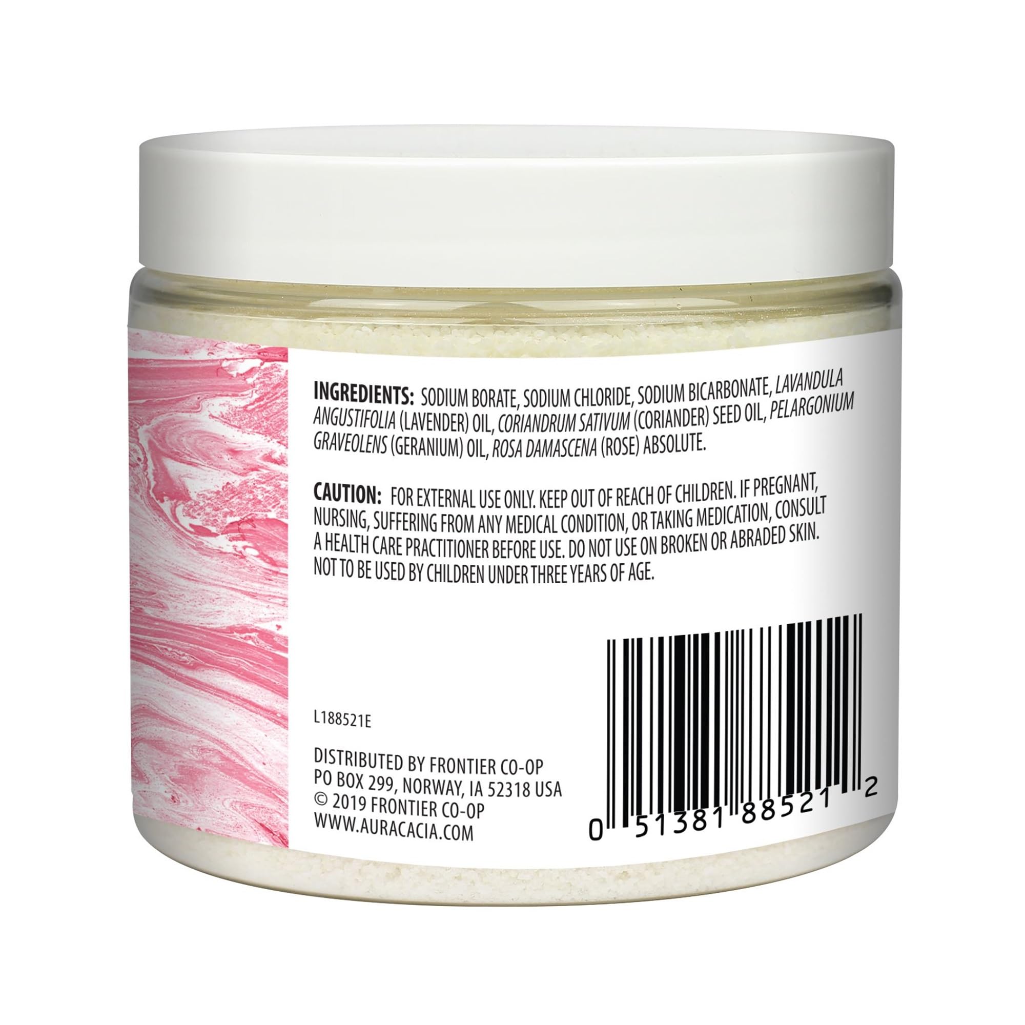 Aura Cacia Aromatherapy Mineral Bath – Comforting Geranium, 16 oz Jar (Pack of 2)