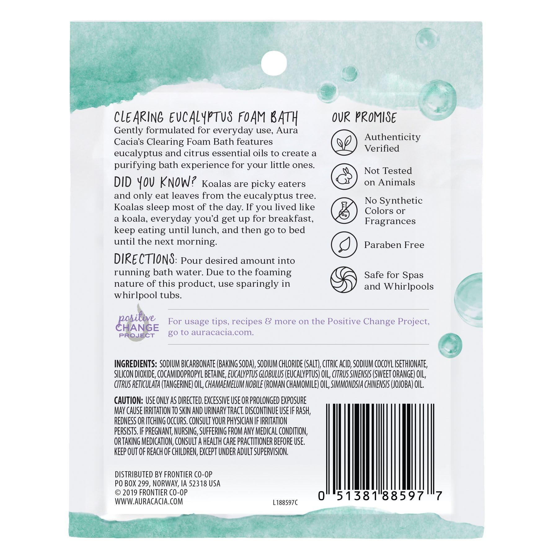 Aura Cacia Foam Bath for Kids – 2.5 Oz (6 Pack) | Eucalyptus & Citrus