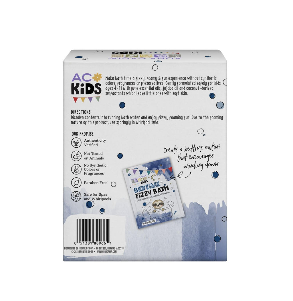 Aura Cacia Kids Bedtime Fizzy Bath Kit | Gentle, Kid-Safe Bath Fizzies with Essential Oils