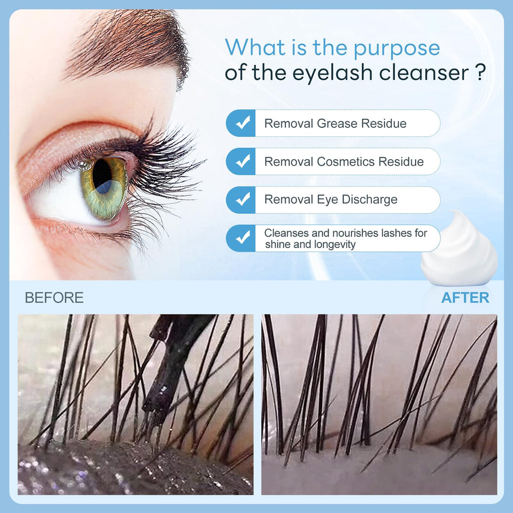 AuReve Lash Shampoo Concentrate 100ml – Oil-Free Eyelash Extension Cleanser (Salon & Home)