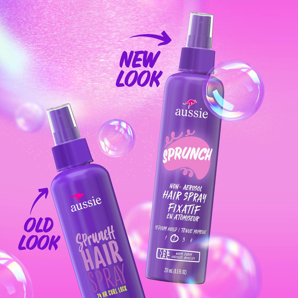 Aussie Hairspray 8.5 fl oz (Pack of 3) – Sprunch Non-Aerosol Curl Hold