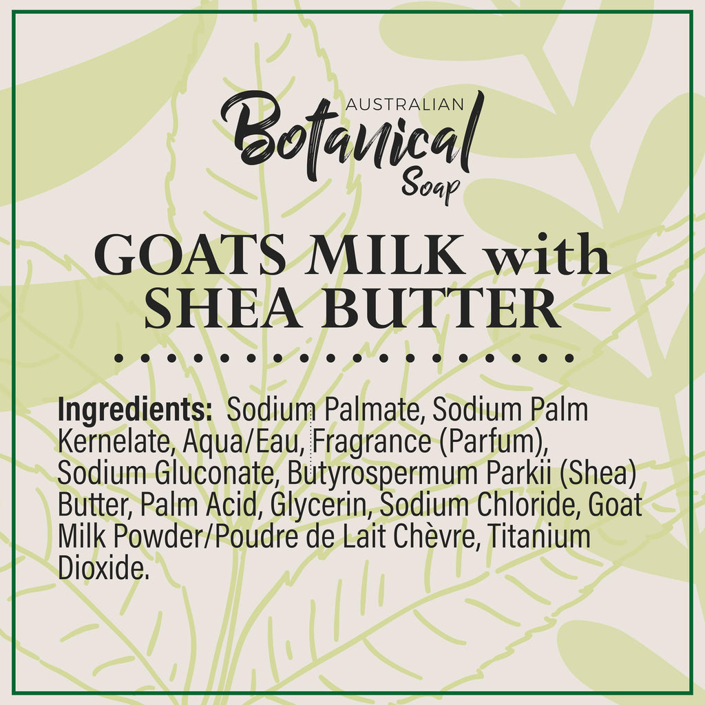 Australian Botanical Soap Goat Milk & Shea Butter Bar – 6.6 oz (Pack of 8)