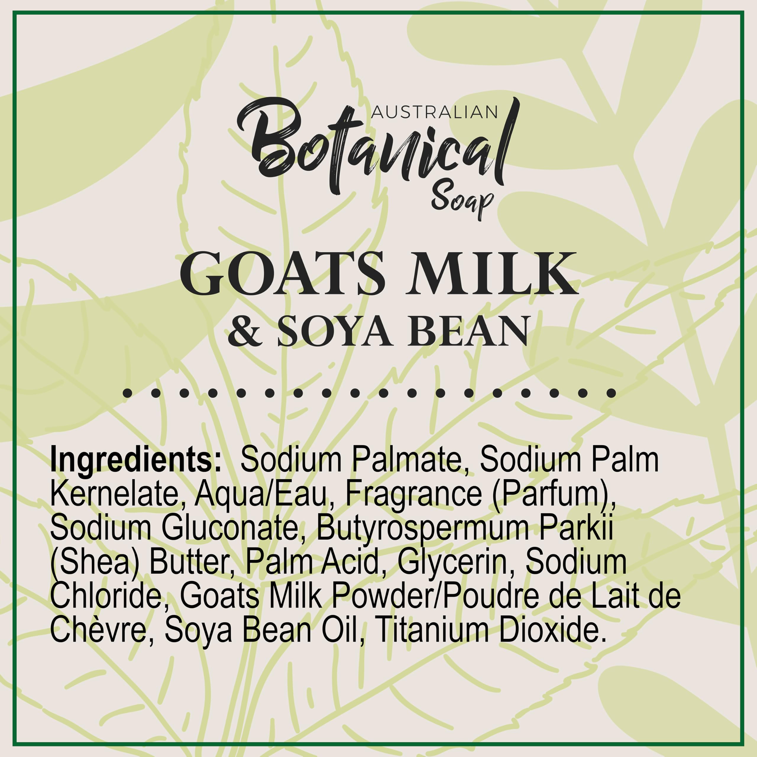 Australian Botanical Soap Goat Milk Soap Bars, 6.6 oz | Pack of 8 with Soya Bean Oil & Organic Shea Butter