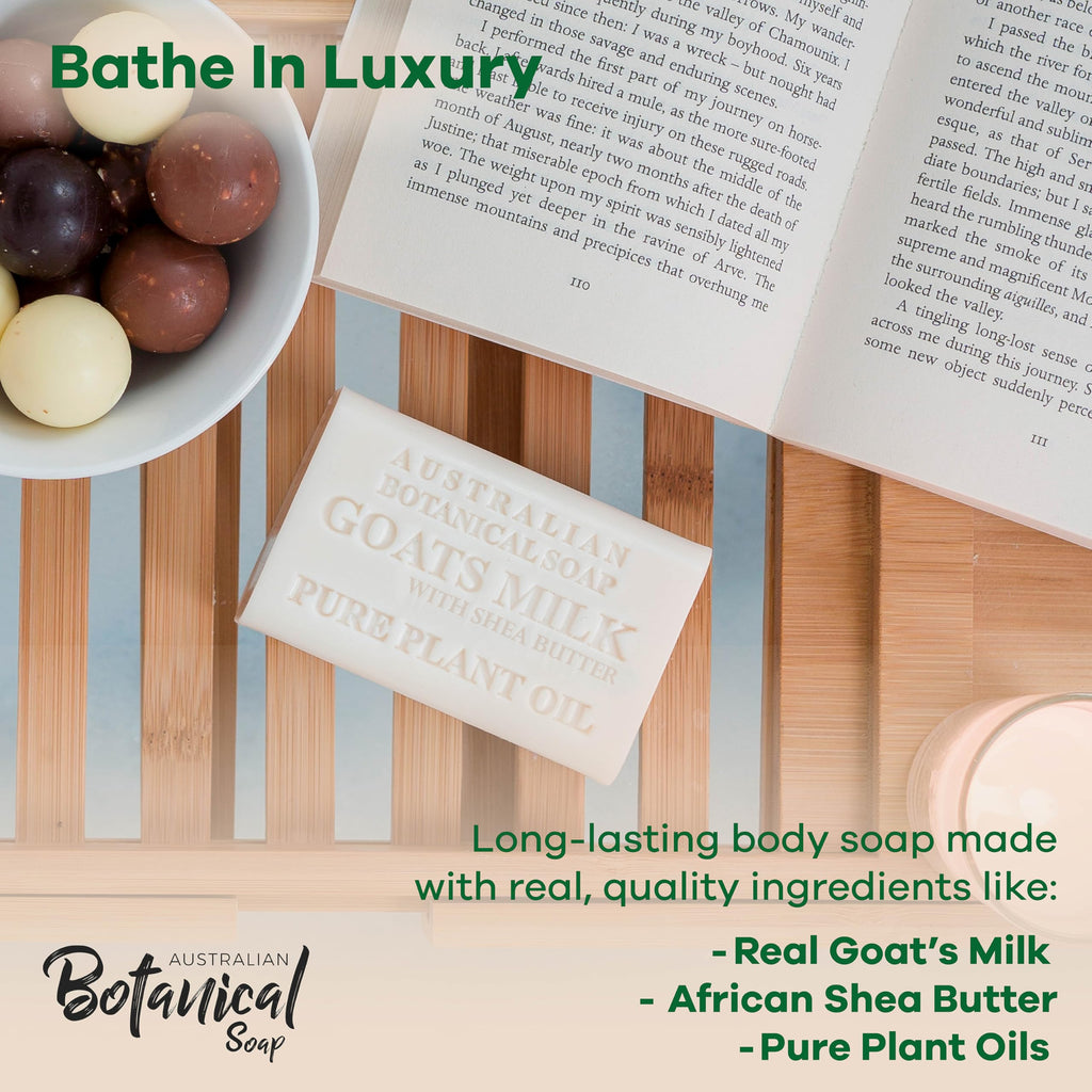 Australian Botanical Soap Goat Milk & Shea Butter Bar – 6.6 oz (Pack of 8)