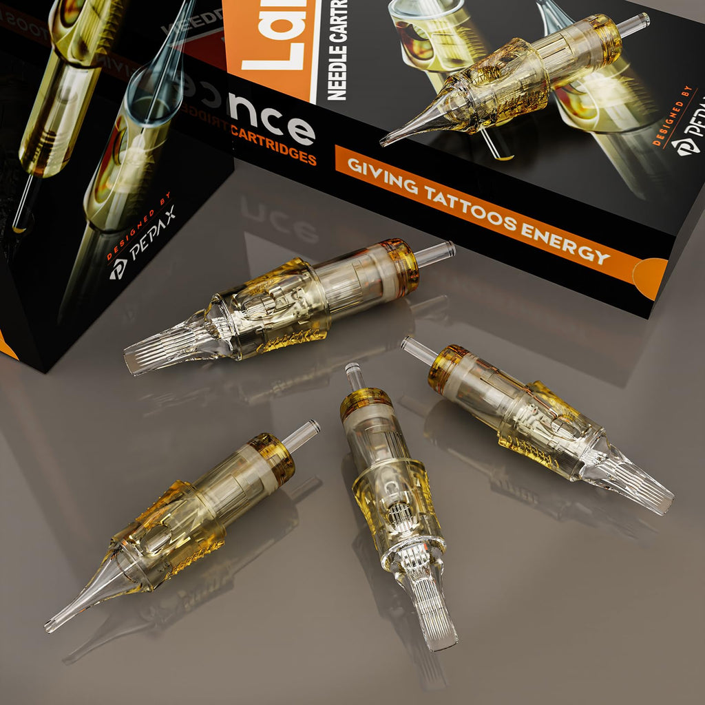 Autdor PEPAX 1211RLL Tattoo Needle Cartridges - 20Pcs, #12 Bugpin, 0.35mm, 5.0mm Taper, Safety Membrane