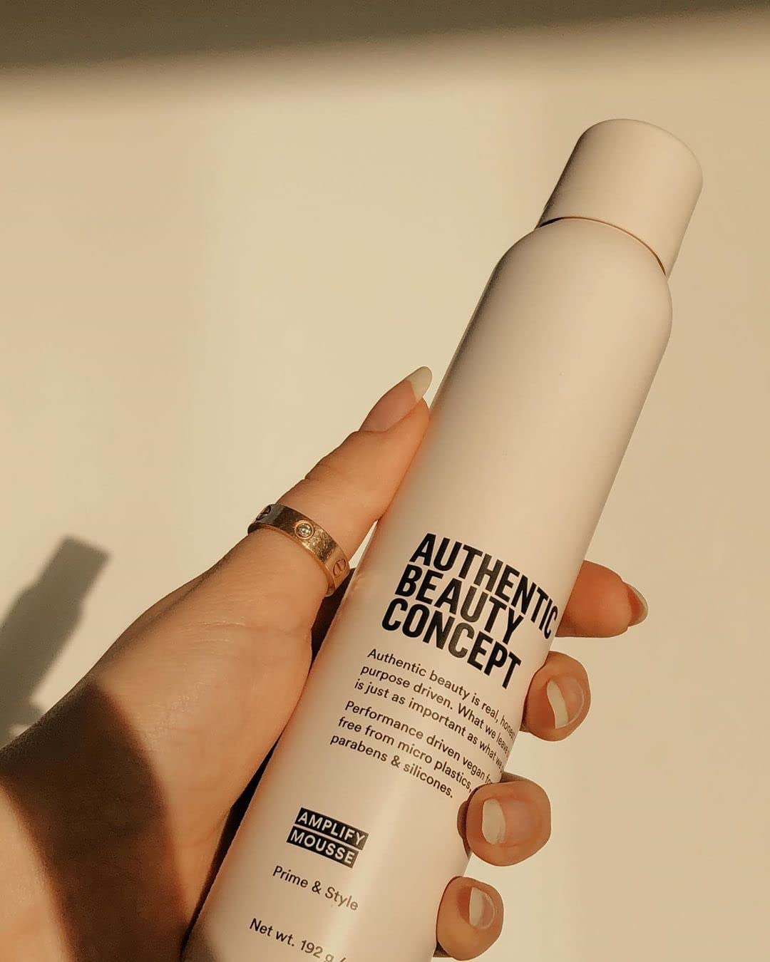 Authentic Beauty Concept Amplify Mousse – Lightweight Volumizing Mousse with Heat Protection, All Hair Types, Vegan & Silicone-Free | 6.7 oz