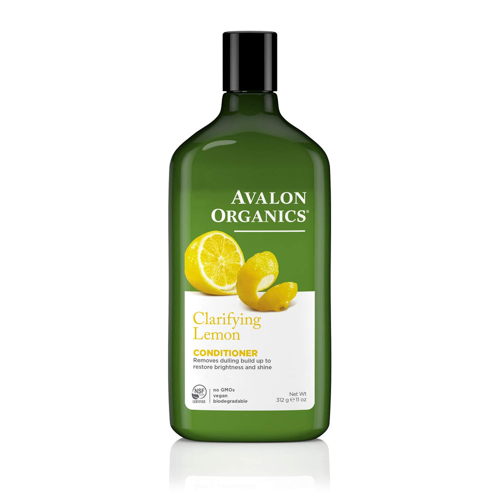Avalon Organics Clarifying Lemon Conditioner – 11 oz (Pack of 2) | Biotin & Quinoa Protein