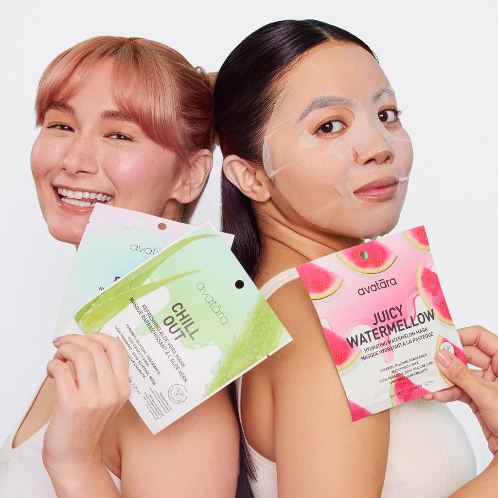 Avatara All-Stars 8-Pack Facial Sheet Masks | Clean Korean K-Beauty for Dry & Sensitive Skin (Fragrance-Free, Paraben-Free & Cruelty-Free)