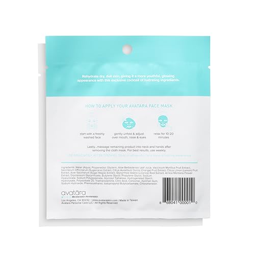 Avatara Drink Up Facial Mask – Hydrating 15-Sheet Mask with Aloe Vera & Licorice Root