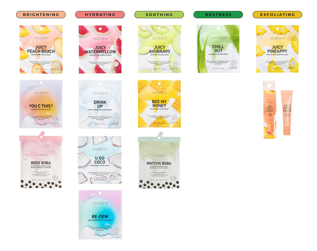 Avatara Drink Up Facial Mask – Hydrating 15-Sheet Mask with Aloe Vera & Licorice Root