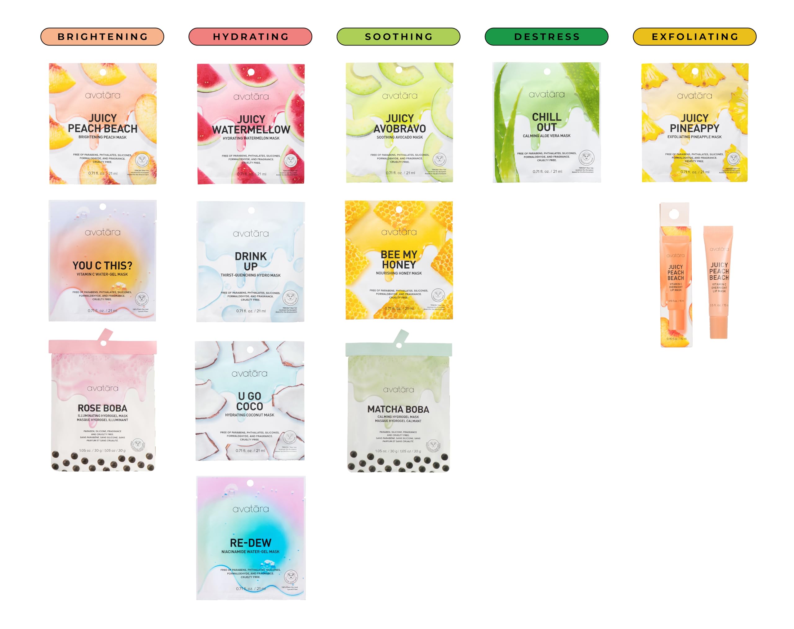 Avatara Drink Up Facial Mask – Hydrating 15-Sheet Mask with Aloe Vera & Licorice Root