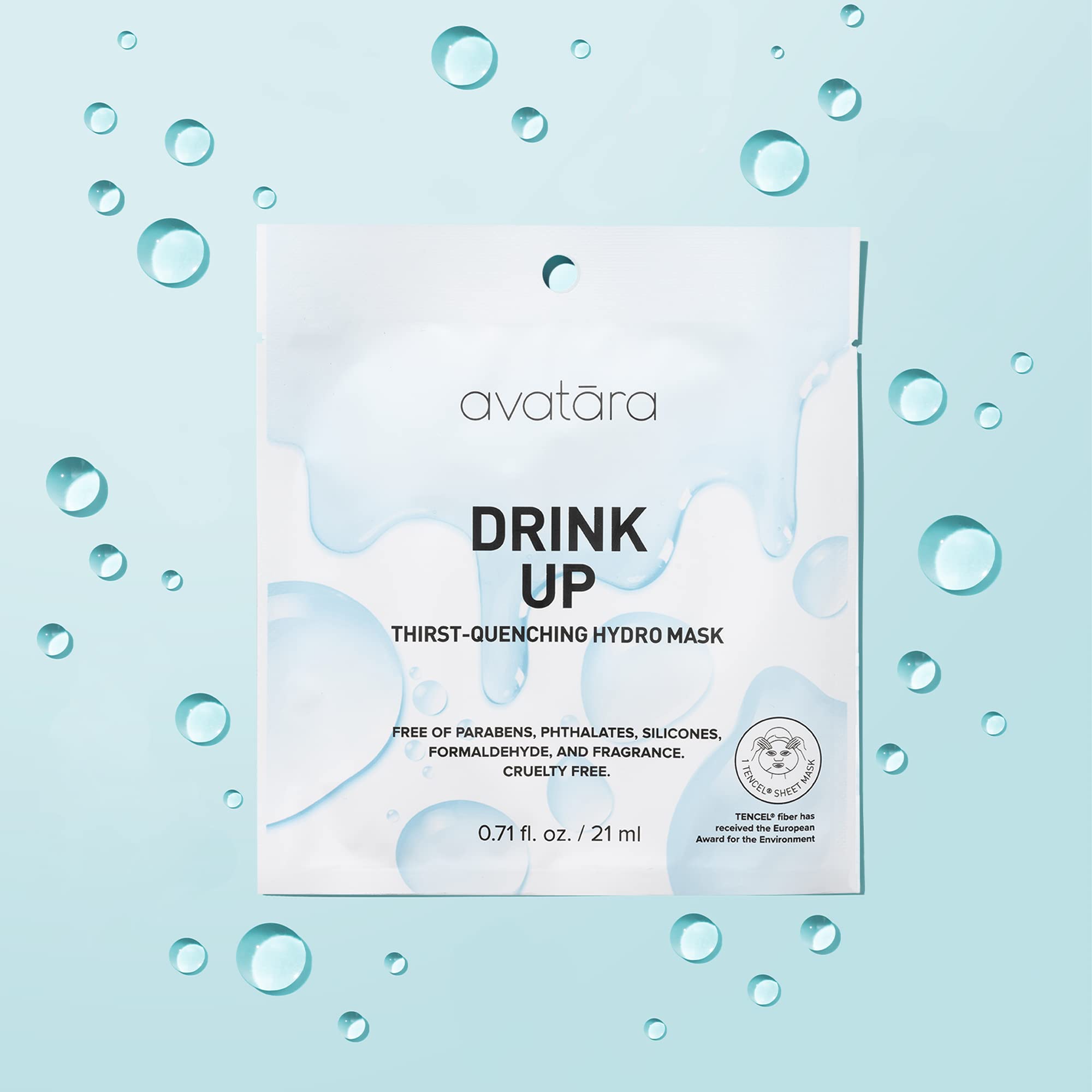 Avatara Drink Up Facial Mask – Hydrating 15-Sheet Mask with Aloe Vera & Licorice Root