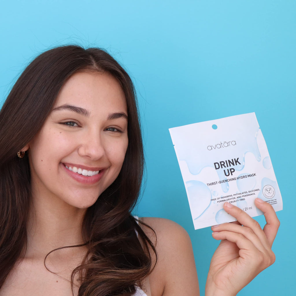 Avatara Drink Up Facial Mask – Hydrating 15-Sheet Mask with Aloe Vera & Licorice Root