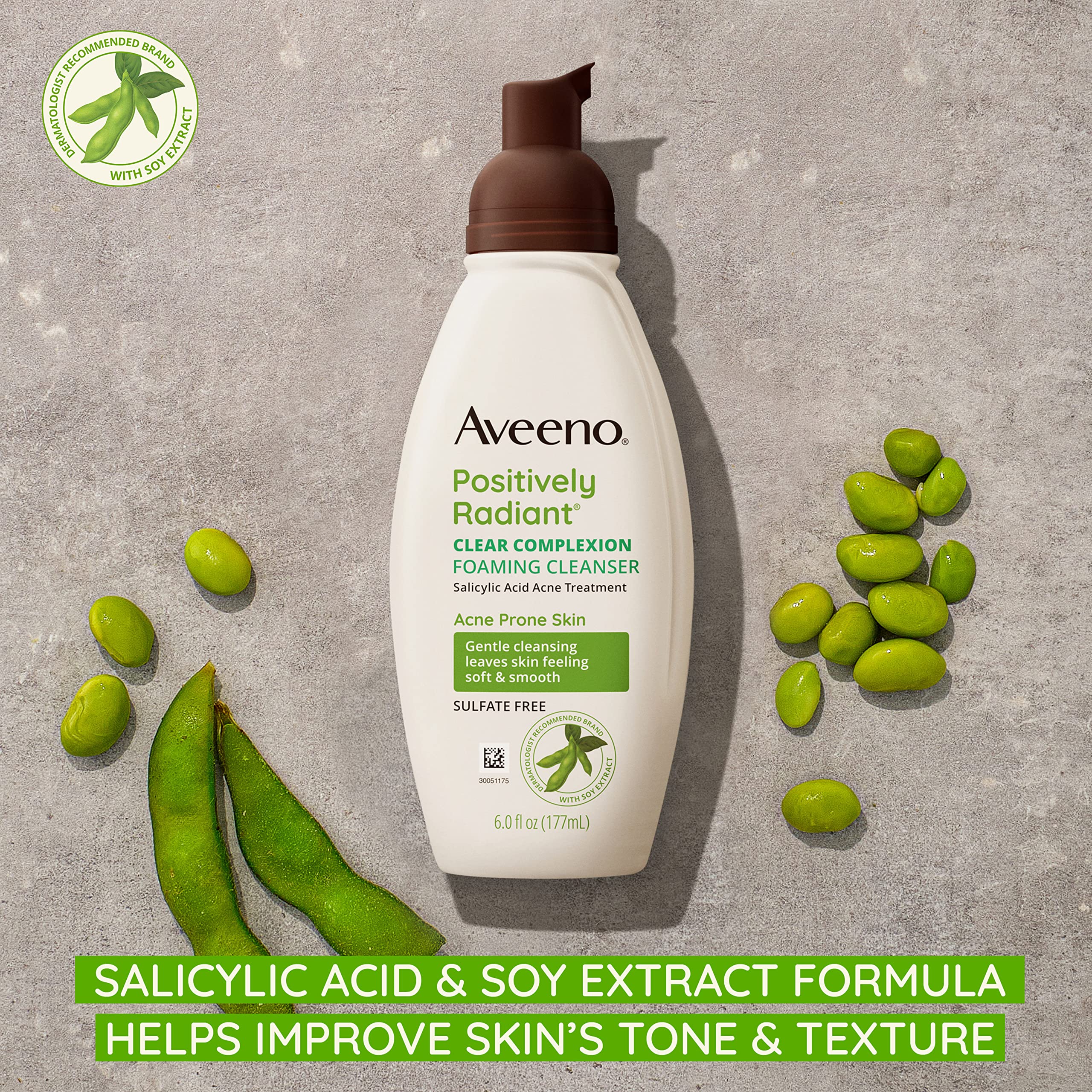 Aveeno Clear Complexion Foaming Cleanser with Salicylic Acid — 3-Pack, Oil-Free