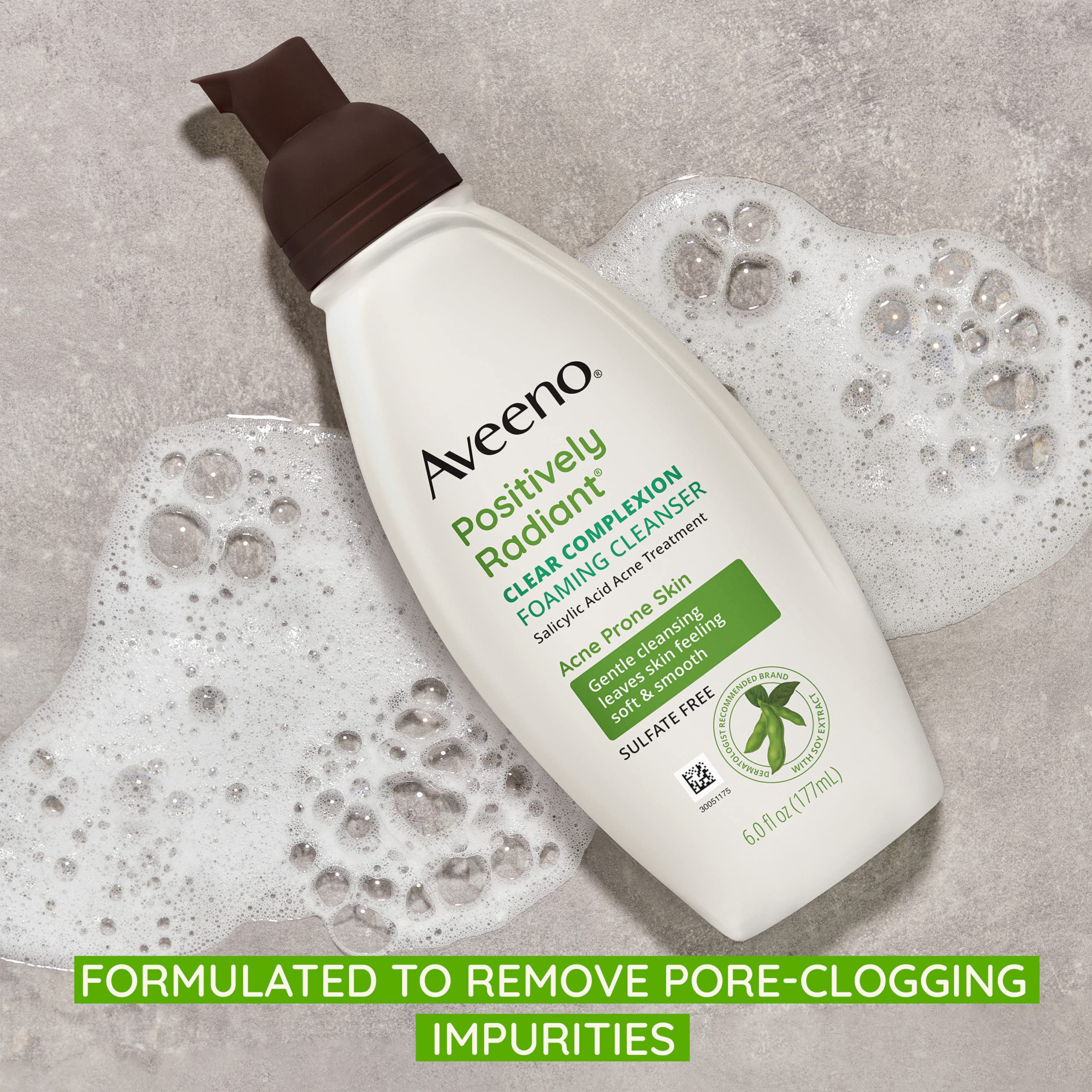 Aveeno Clear Complexion Foaming Cleanser with Salicylic Acid — 3-Pack, Oil-Free