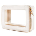 Aveniee Clear Makeup Bag Organizer | Premium PU Leather, TSA-Approved
