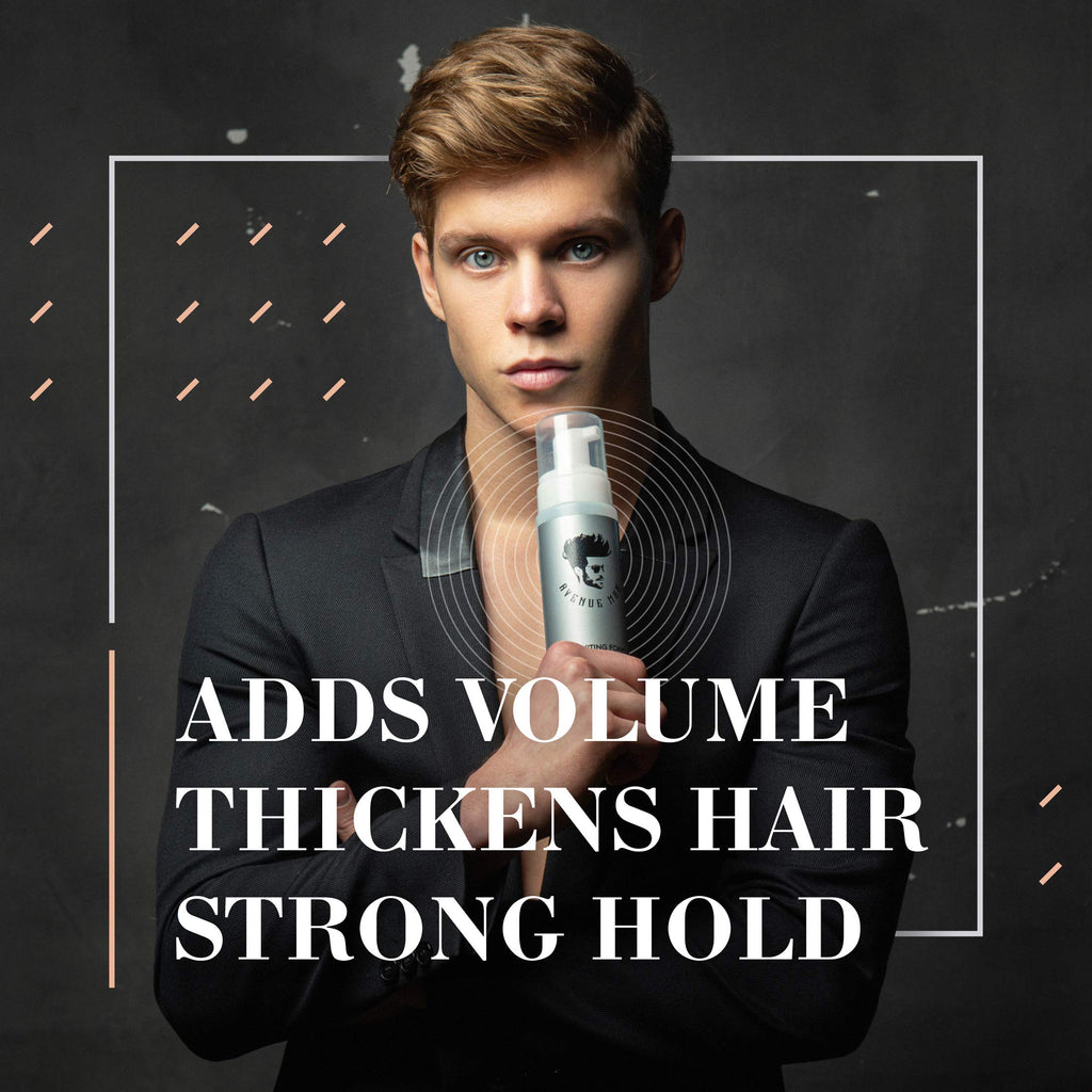 Avenue Man Sculpting Foam for Men - Frizz Control & Firm Hold Mousse (7 oz)