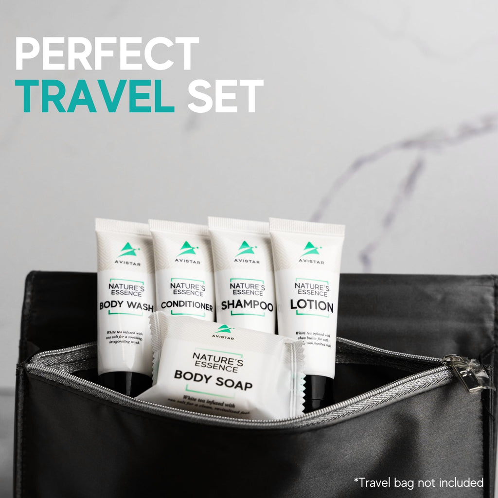 Avistar 90-Piece Hotel Toiletries Bulk Set – Travel Essentials for Hosts & Guests