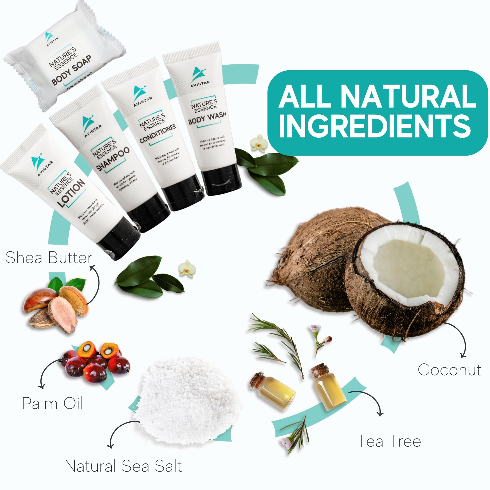 Avistar 90-Piece Hotel Toiletries Bulk Set – Travel Essentials for Hosts & Guests