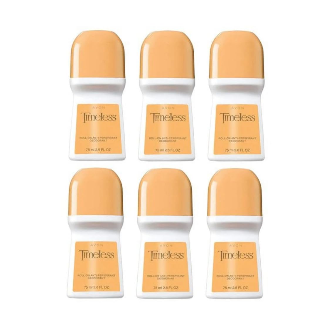 AVON Timeless Roll-On Anti-Perspirant Deodorant – Bonus Size 2.6 oz (Pack of 6)