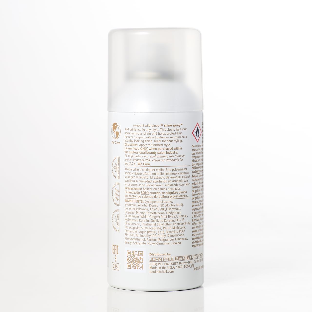 Awapuhi Wild Ginger Shine Spray by Paul Mitchell – Shine, Balance & Heat Protection (3.3 oz)