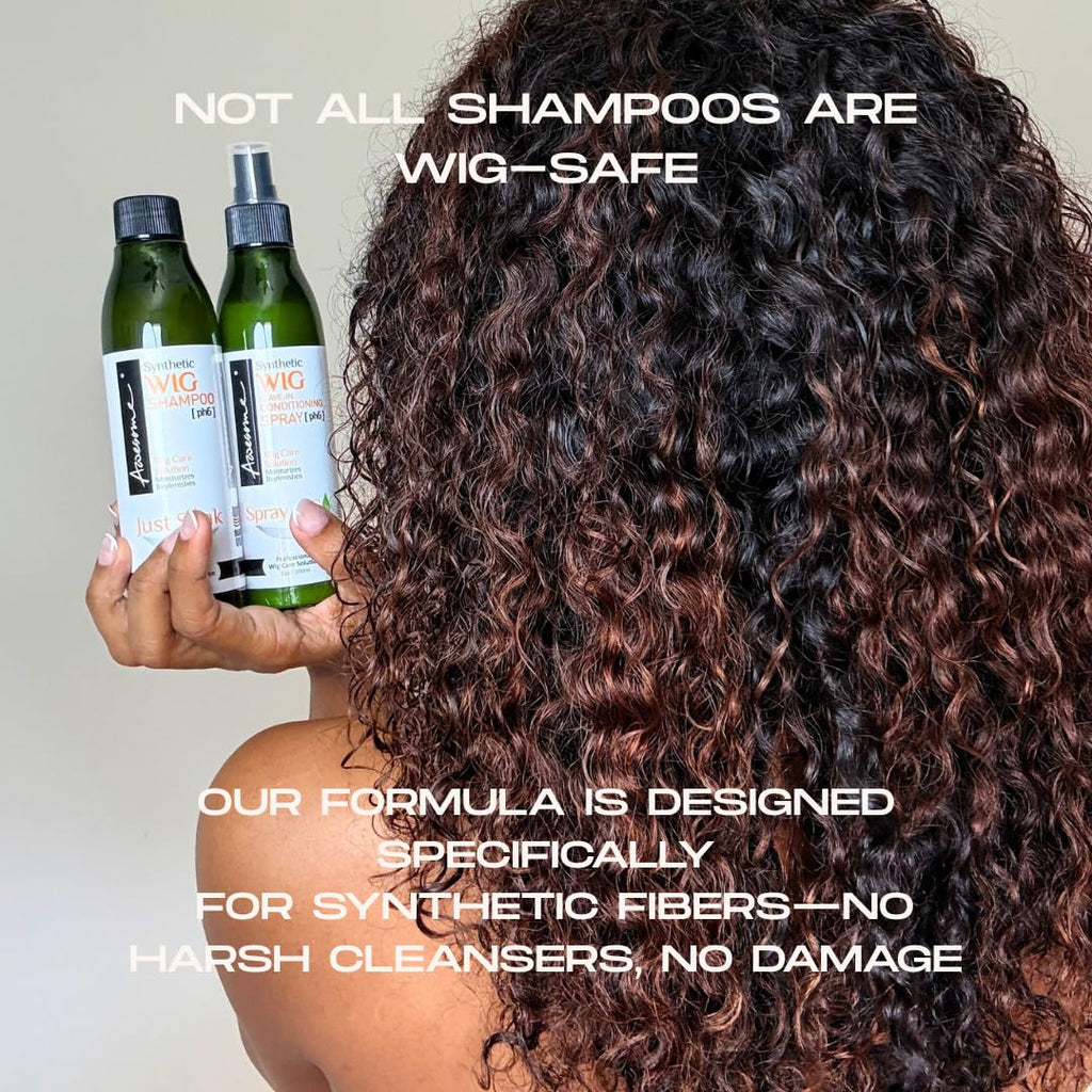 Awesome Synthetic Wig Shampoo & Leave-in Conditioner Spray (pH6) – Premium Set of 3
