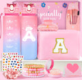 Awfrky Initial Makeup Bag Gift Set for Girls | Personalized Monogram Accessories