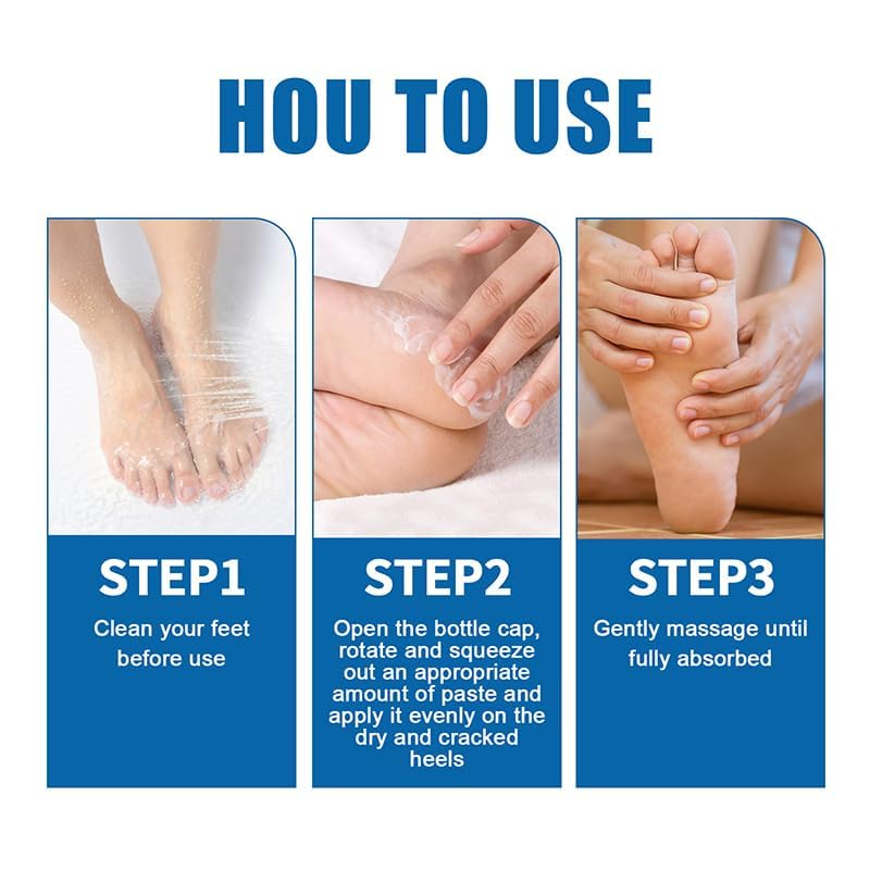 Awjsde Crack Feet Prevention Stick – Foot Care Cream for Dry, Cracked Heels (Blue + Pink)