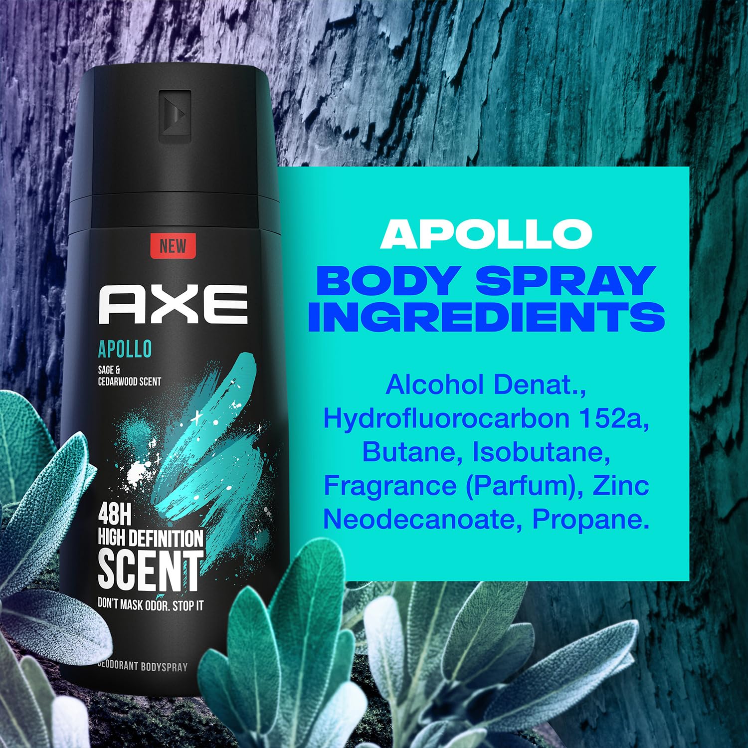 AXE Apollo Travel Deodorant Bodyspray – Aluminum-Free, 6-Pack, TSA-Approved