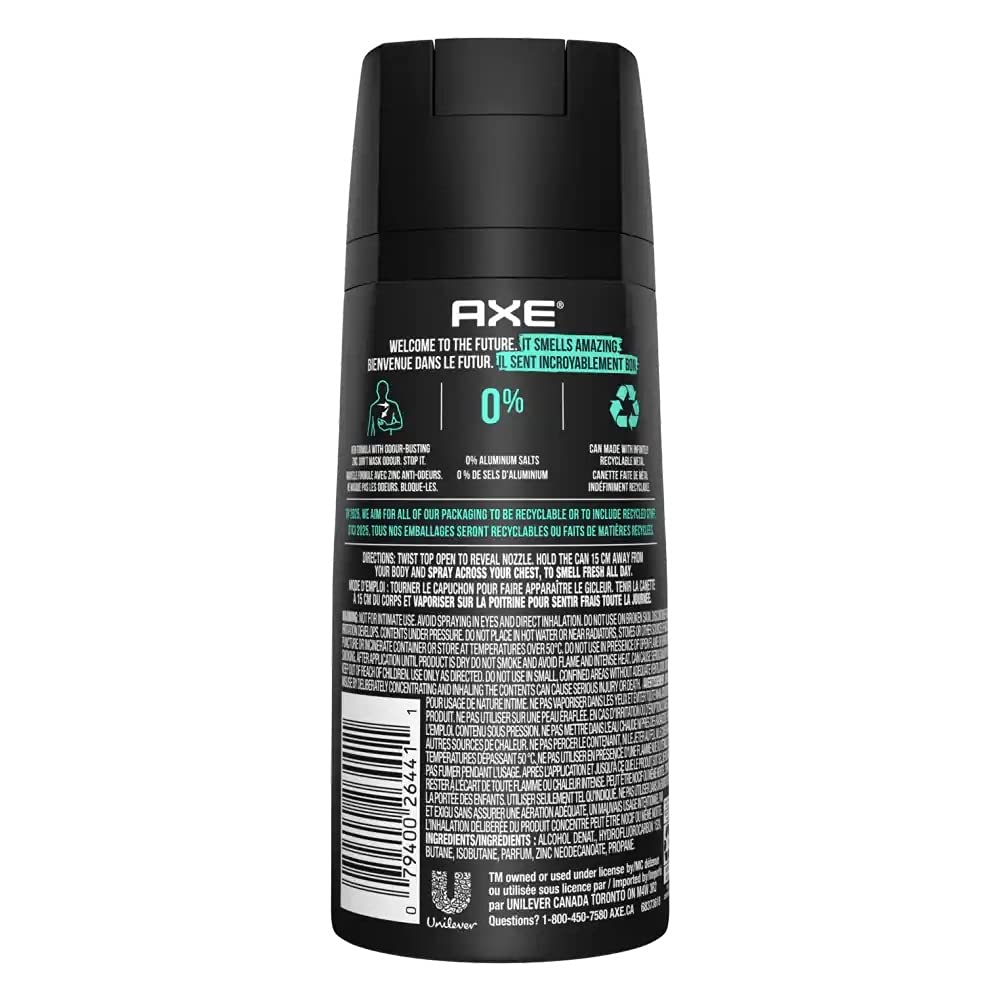 AXE Apollo Body Spray for Men – 4 oz, Pack of 10 – Crisp, Masculine Scent