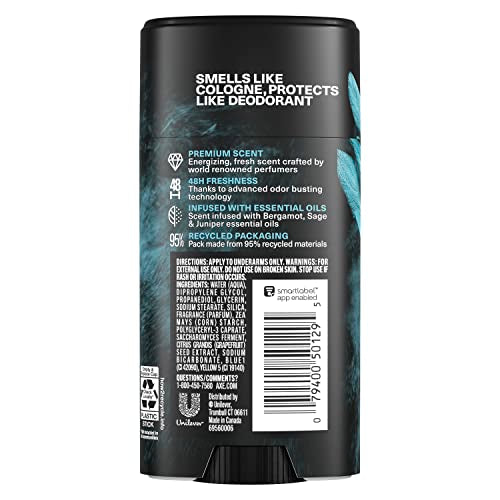 AXE Fine Fragrance Aqua Bergamot Deodorant Stick | 48H Odor Protection, Aluminum-Free