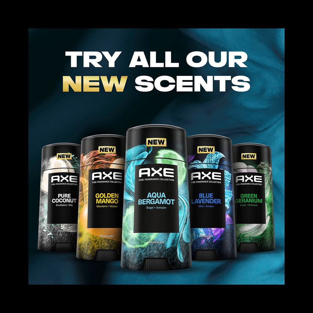 AXE Fine Fragrance Aqua Bergamot Deodorant Stick | 48H Odor Protection, Aluminum-Free