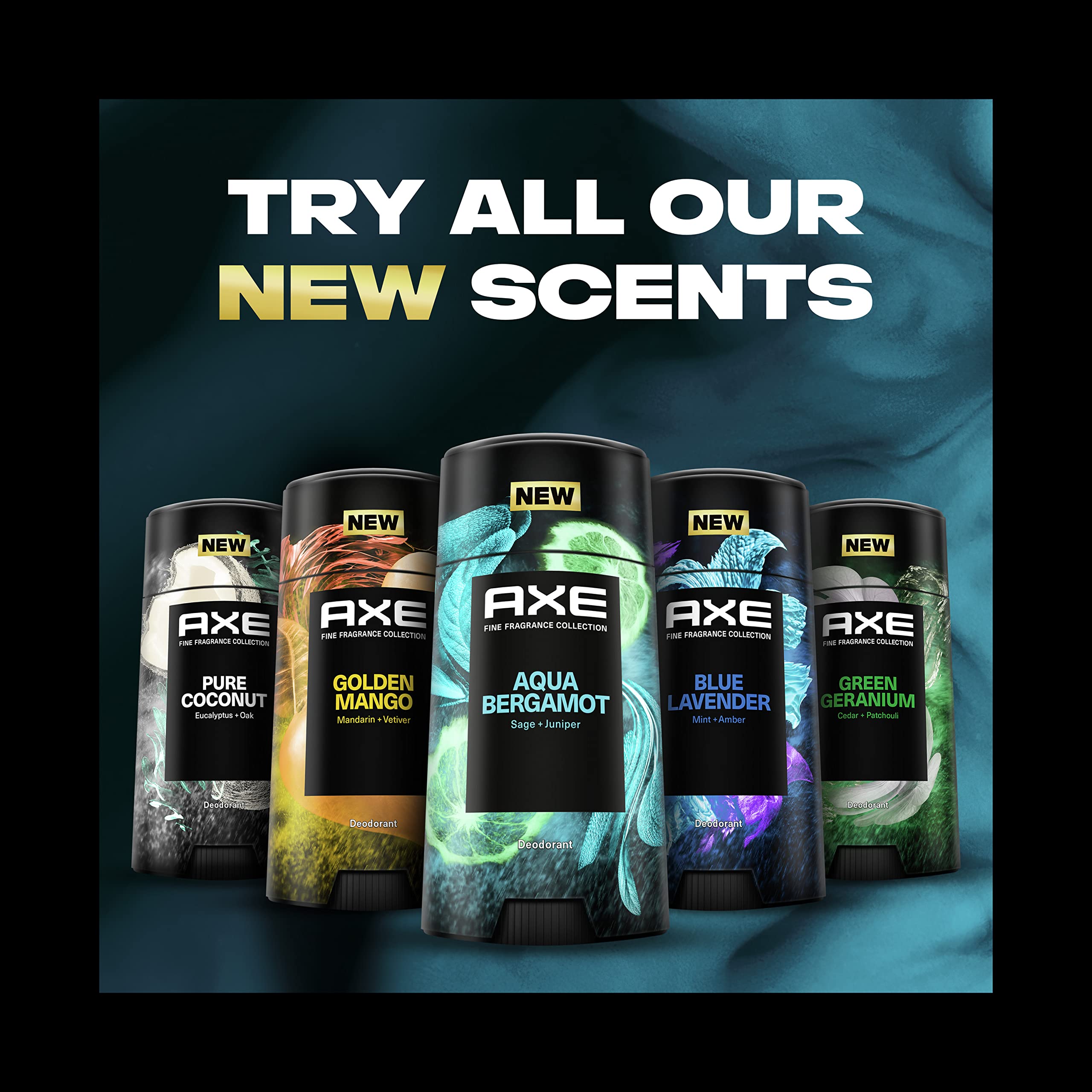 AXE Fine Fragrance Aqua Bergamot Deodorant Stick | 48H Odor Protection, Aluminum-Free