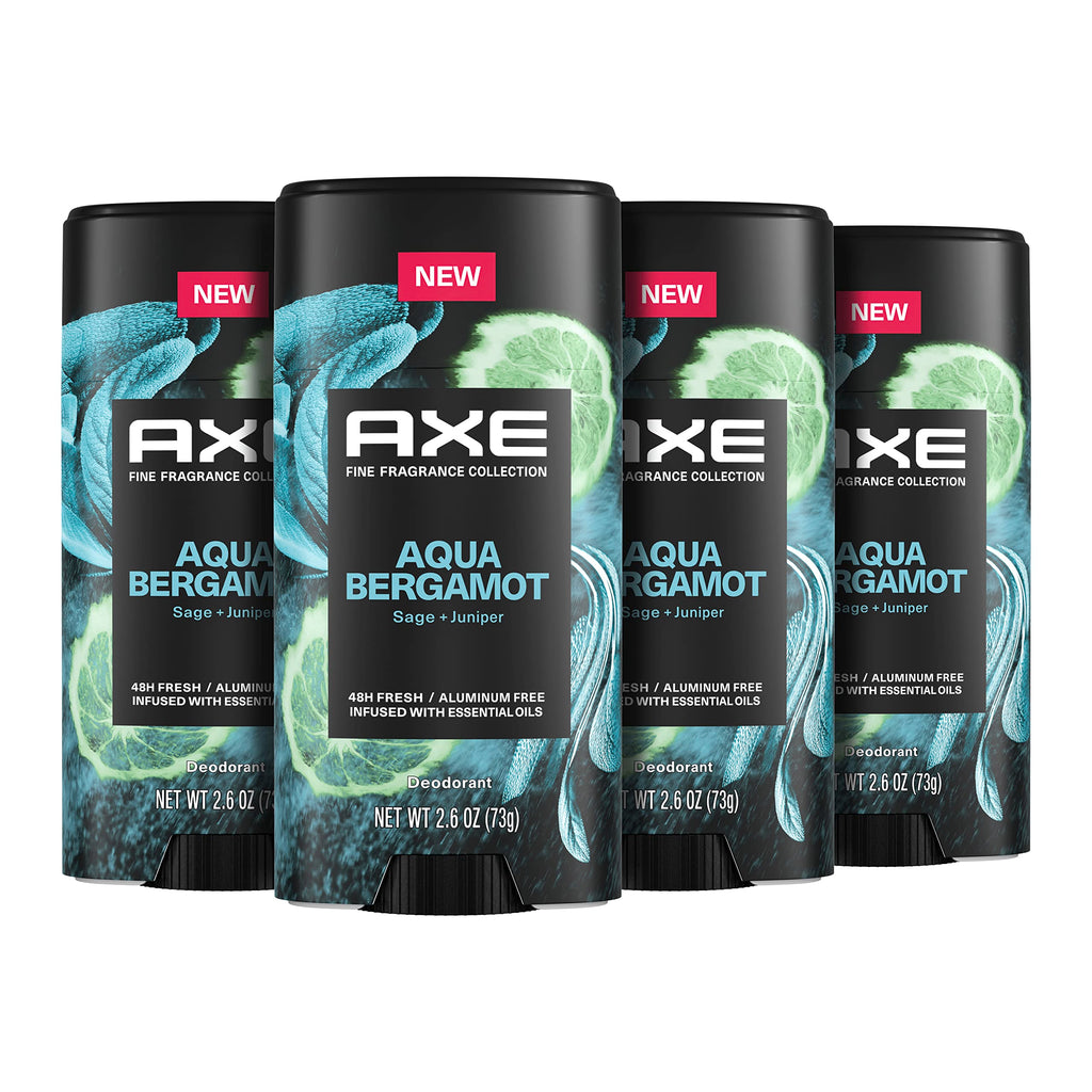 AXE Fine Fragrance Aqua Bergamot Deodorant Stick | 48H Odor Protection, Aluminum-Free