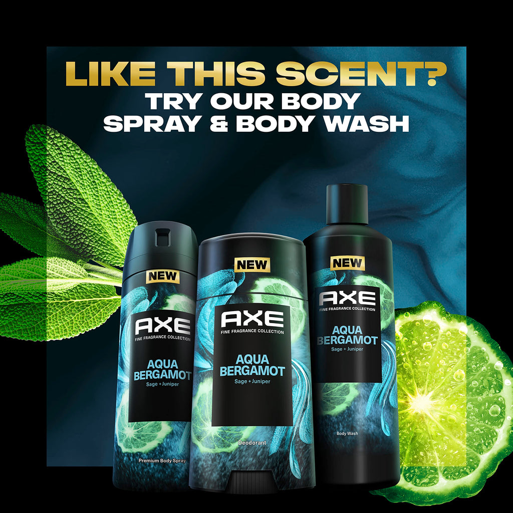 AXE Fine Fragrance Aqua Bergamot Deodorant Stick | 48H Odor Protection, Aluminum-Free