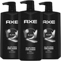 AXE Men's Body Wash Black 3-Pack – 3-In-1 Body, Face & Hair Wash, Frozen Pear & Cedarwood