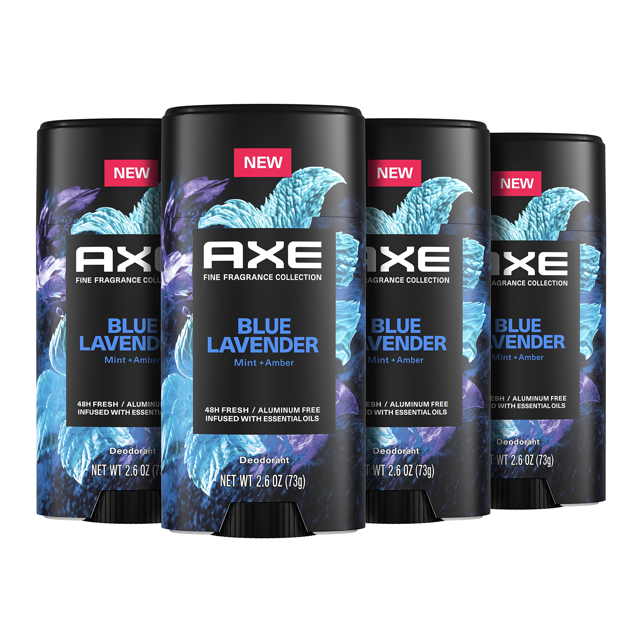 AXE Fine Fragrance Collection Blue Lavender Deodorant Stick – 4 Count, 48H Freshness