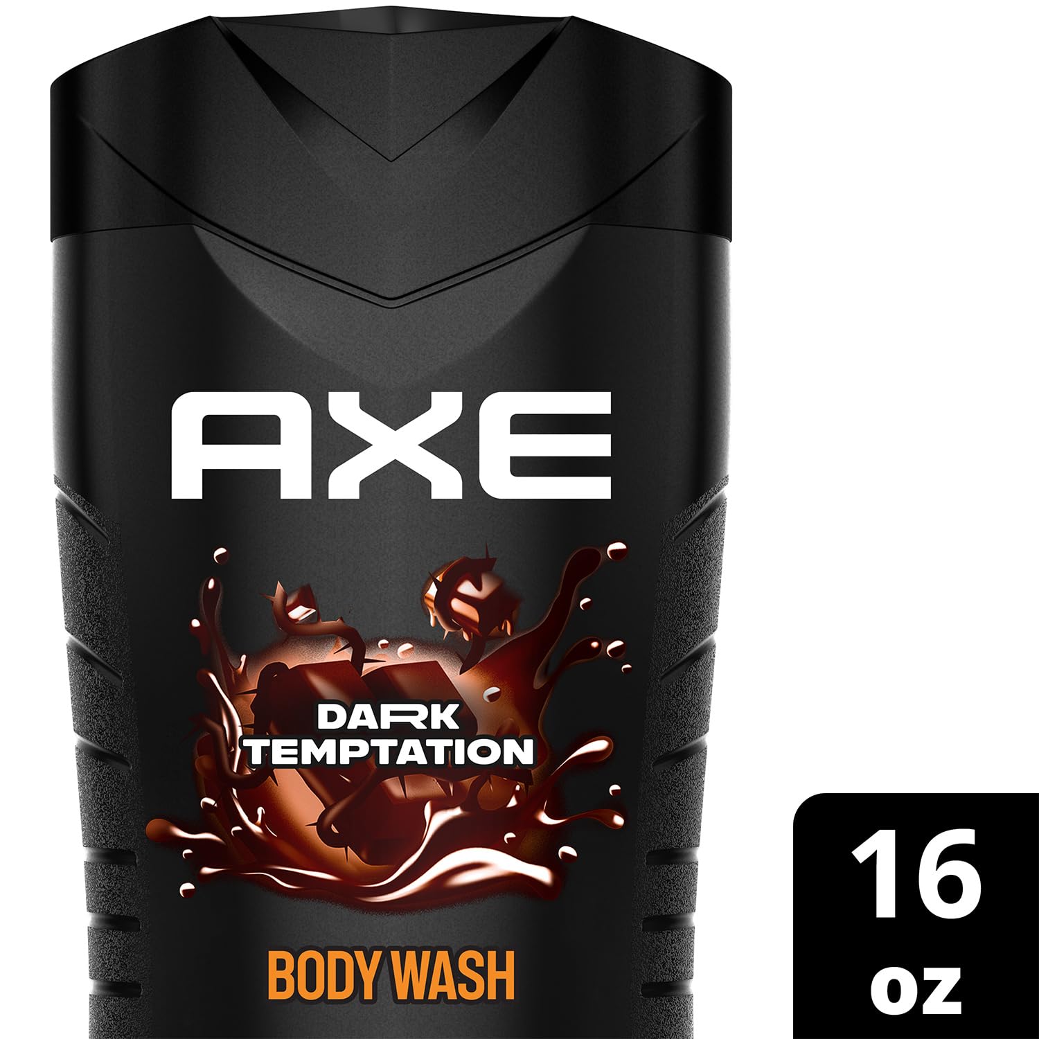 AXE Dark Temptation Men's Body Wash 3-Pack – 16 oz Each, 12-Hour Chocolate Scent