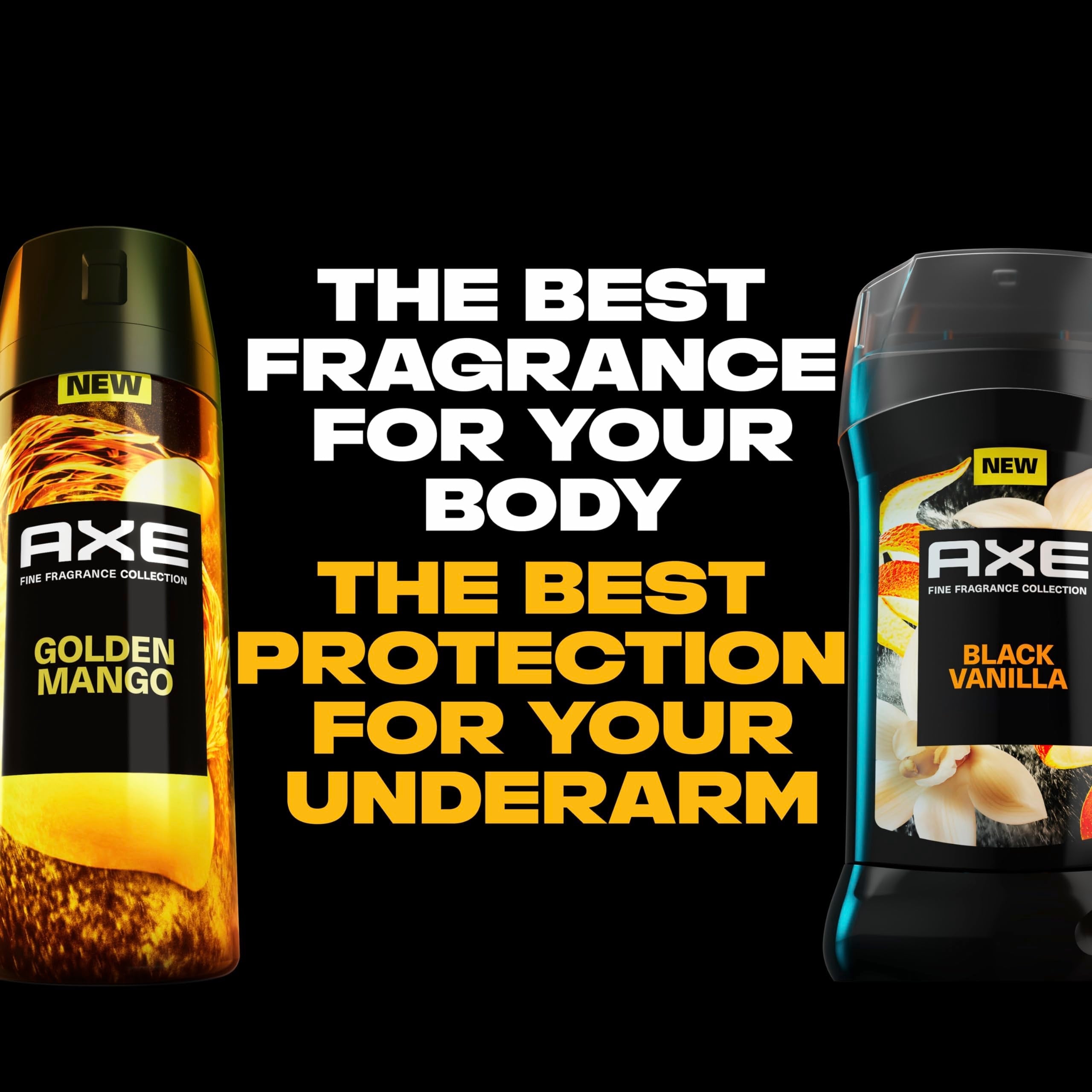 AXE Golden Mango Deodorant Body Spray – 3 Pack, 4 oz Each, 72H Odor Protection, Aluminum-Free