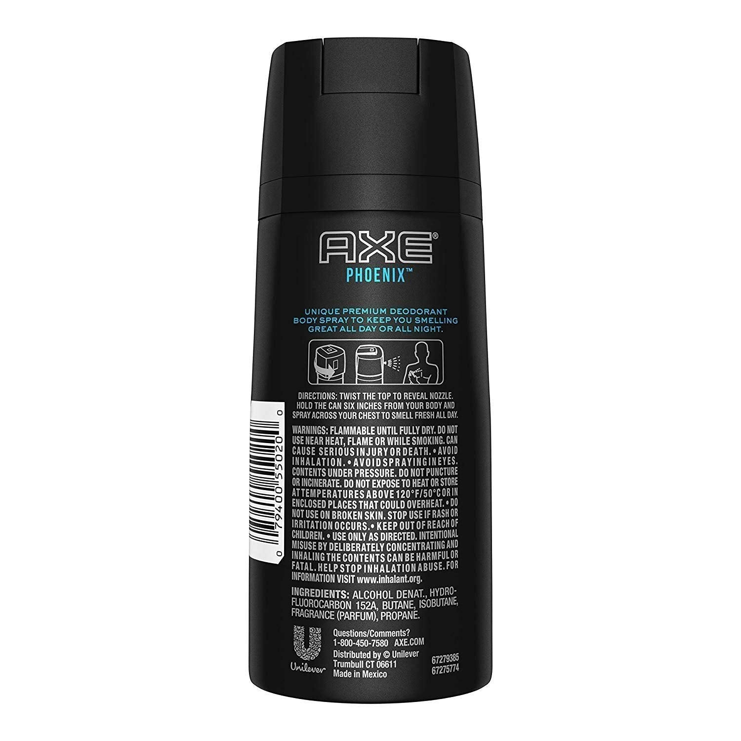 AXE Phoenix Body Spray for Men - 2 Pack (4 oz Each) | Daily Fragrance