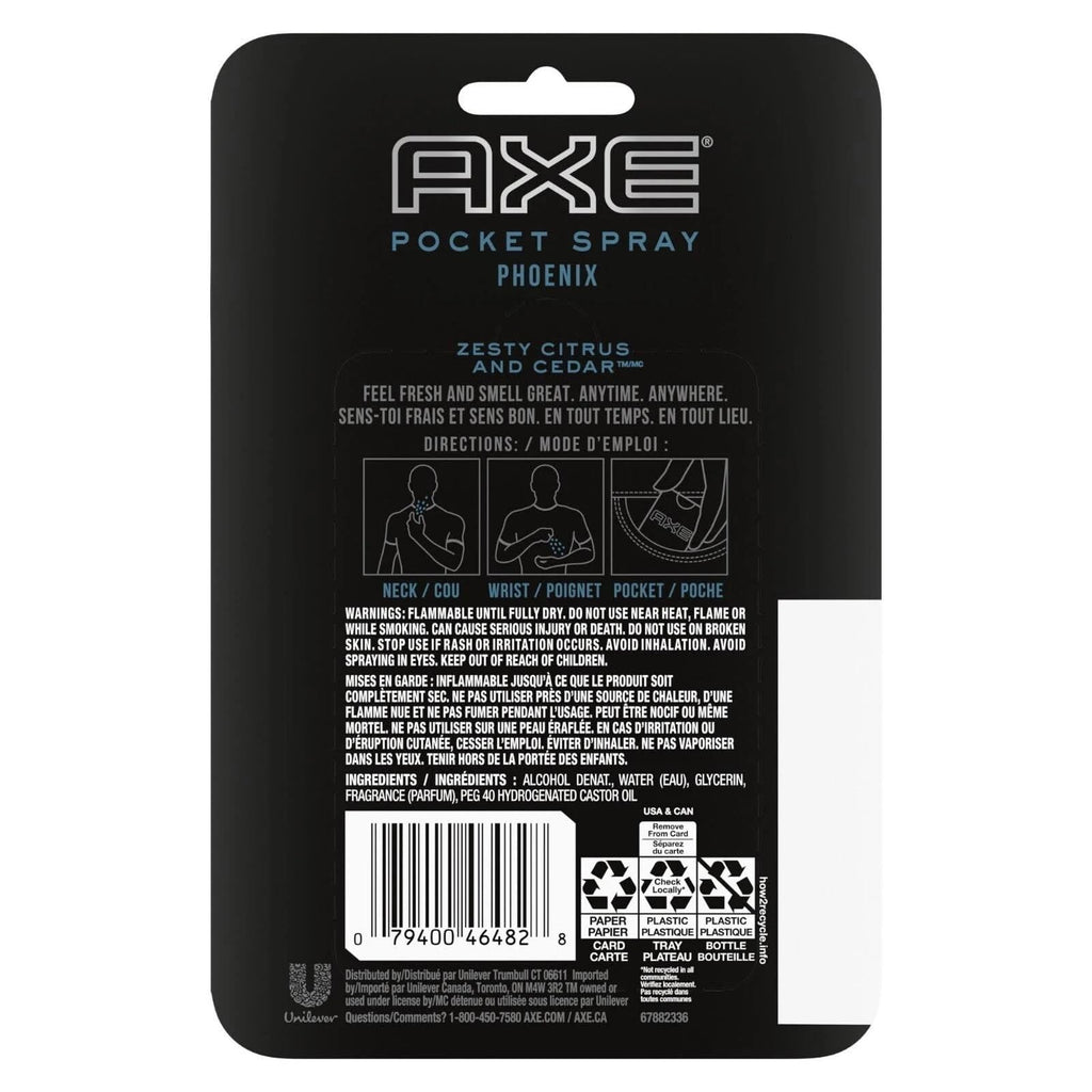AXE Phoenix Pocket Body Spray – 0.57 oz Travel-Ready Men’s Fragrance