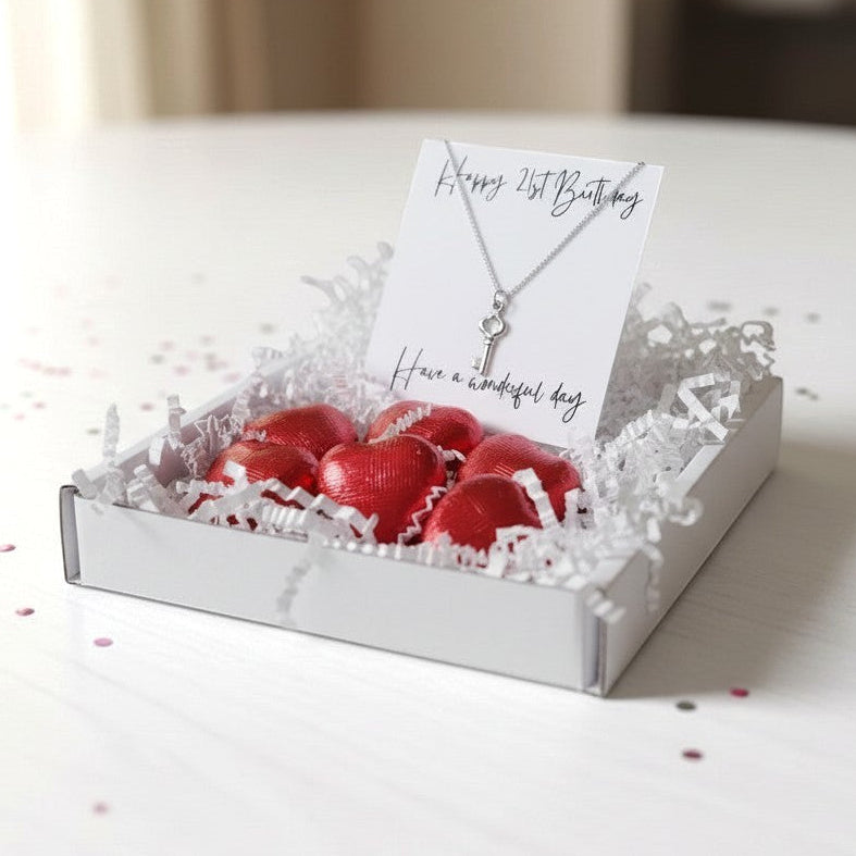 Happy 21st Birthday Necklace Mini Gift Hamper