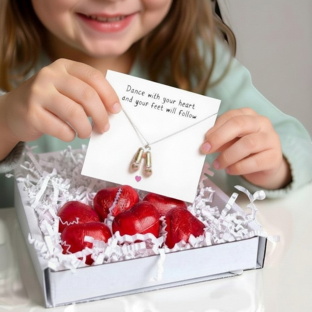 Ballet Shoes Charm Necklace Mini Gift Hamper