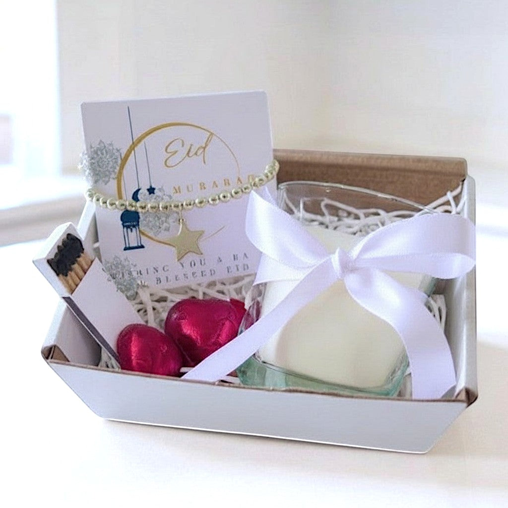 Personalised Eid Mubarak Moon Candle – Gift for Her