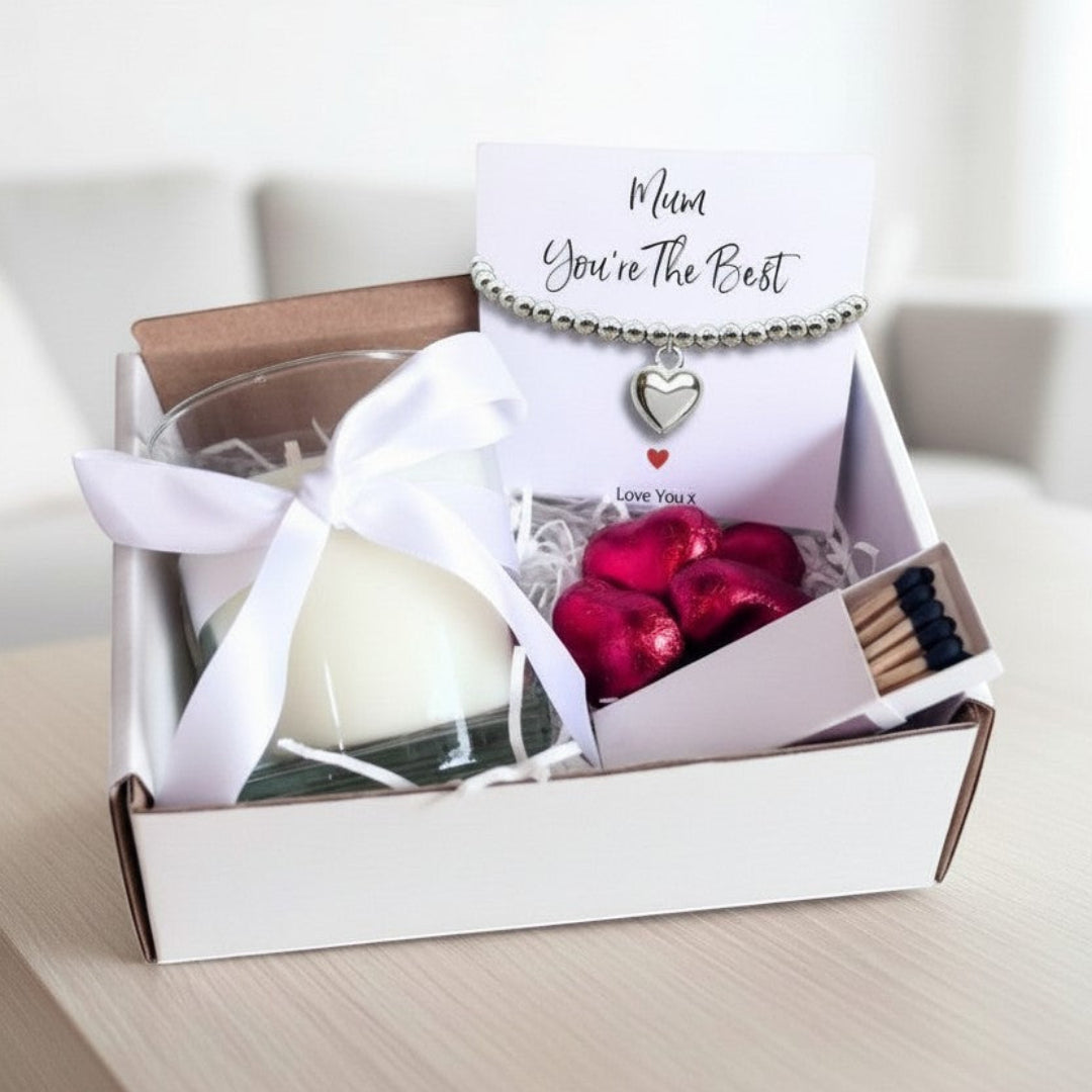 Personalised Mum You're The Best Bracelet & Candle Gift Hamper