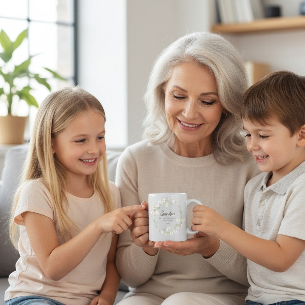 Personalised Daisy Flower Mug | Grandma, Nana