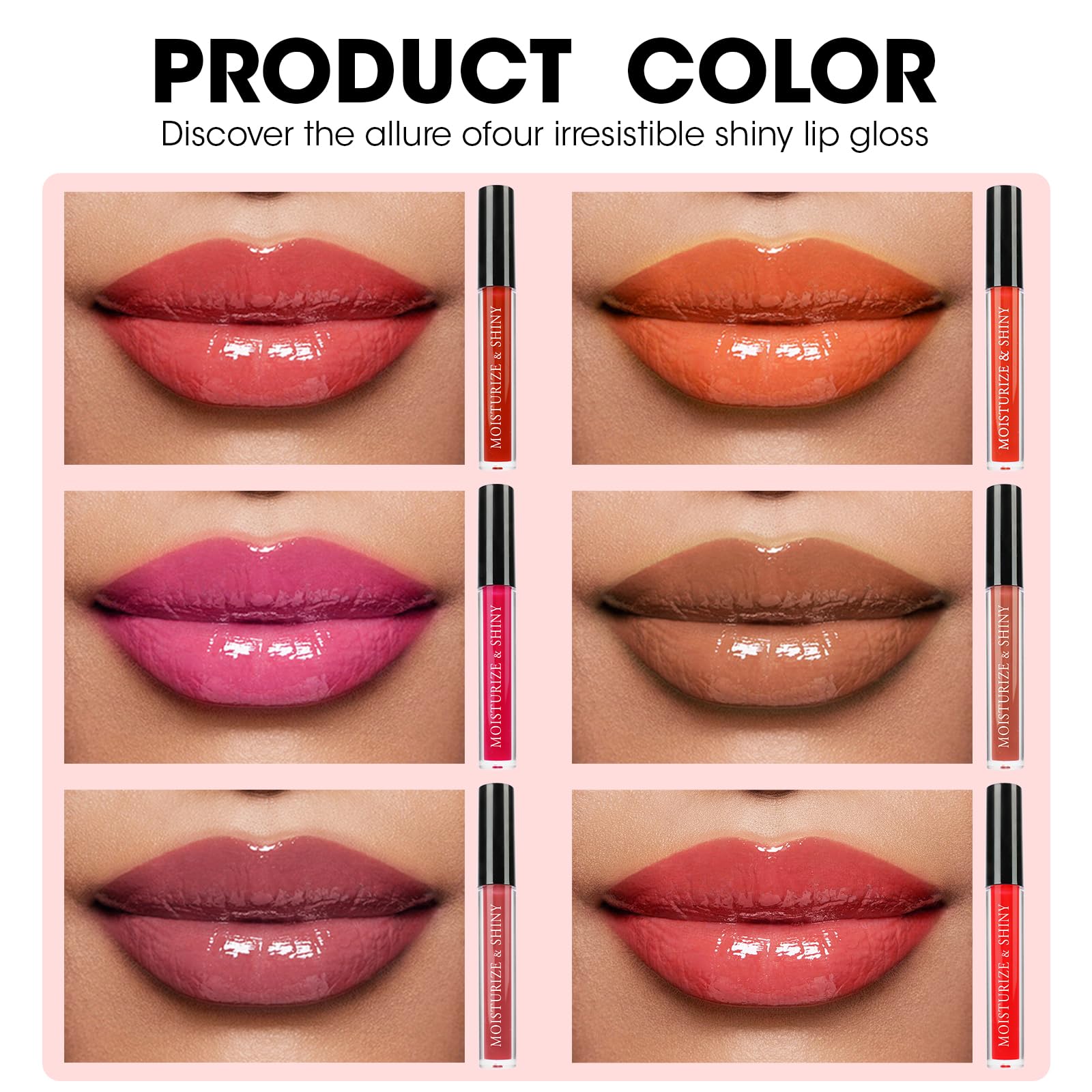 AZEN 100 Pack Lip Gloss Bulk Set – Rich Colors & Hydrating Shine