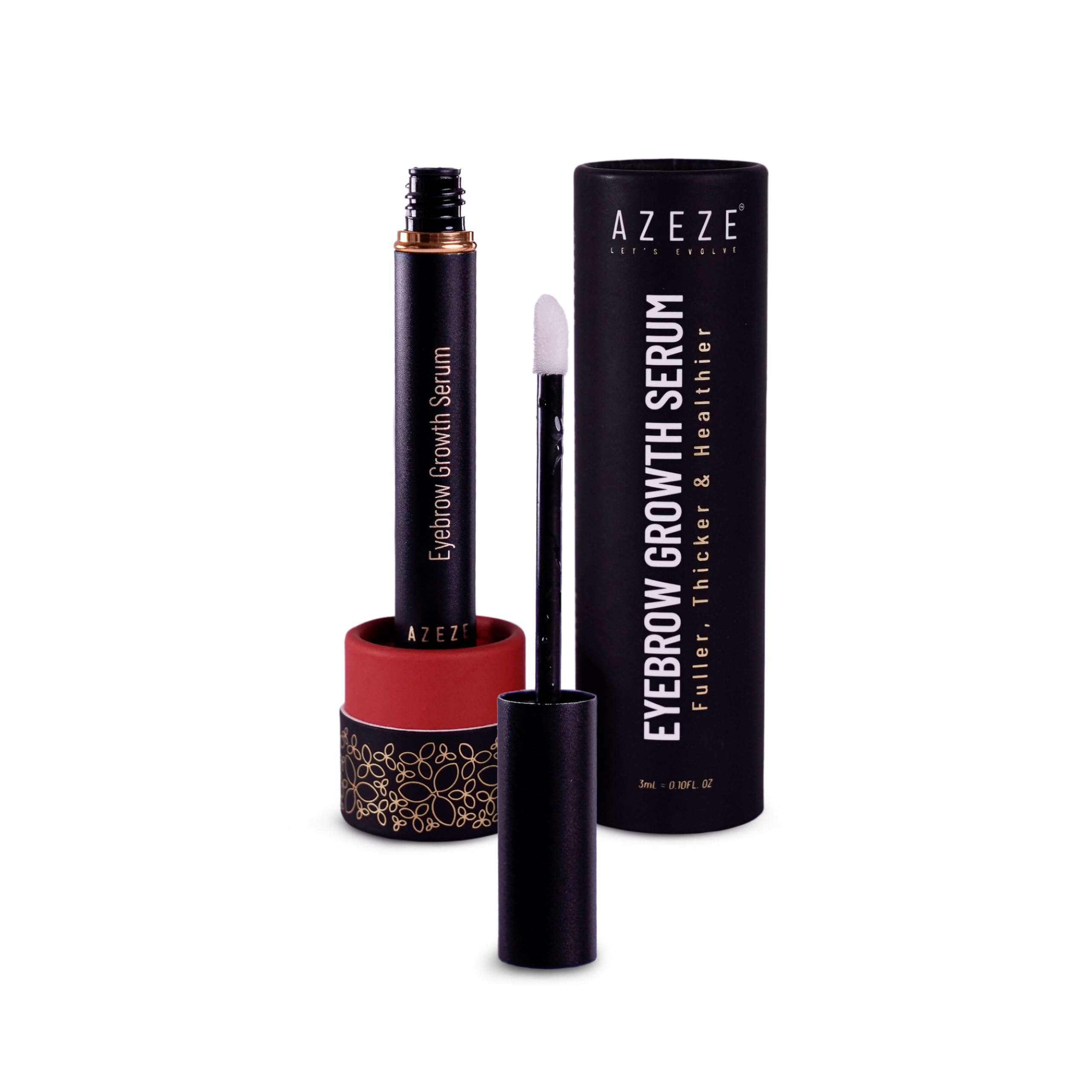 AZEZE Eyebrow Growth Serum – Oil-Free Formula for Fuller Brows in 6 Weeks