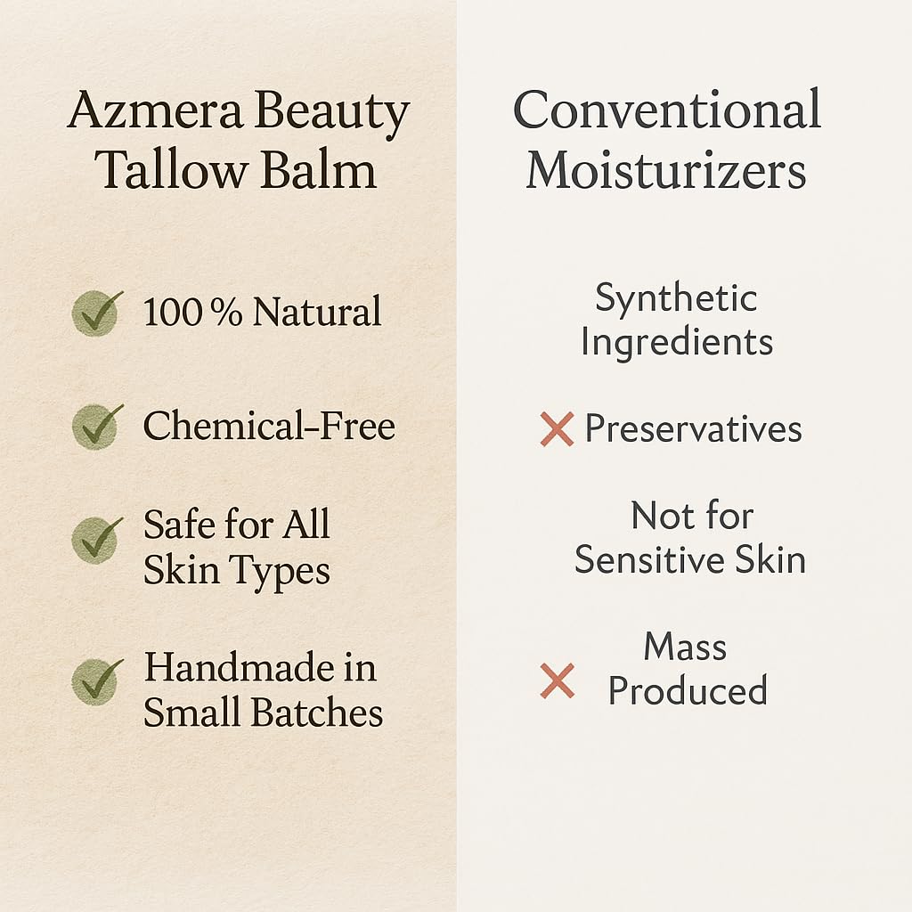 Azmera Beauty Grass-Fed Beef Tallow Balm with Manuka Honey & Olive Oil (2oz)