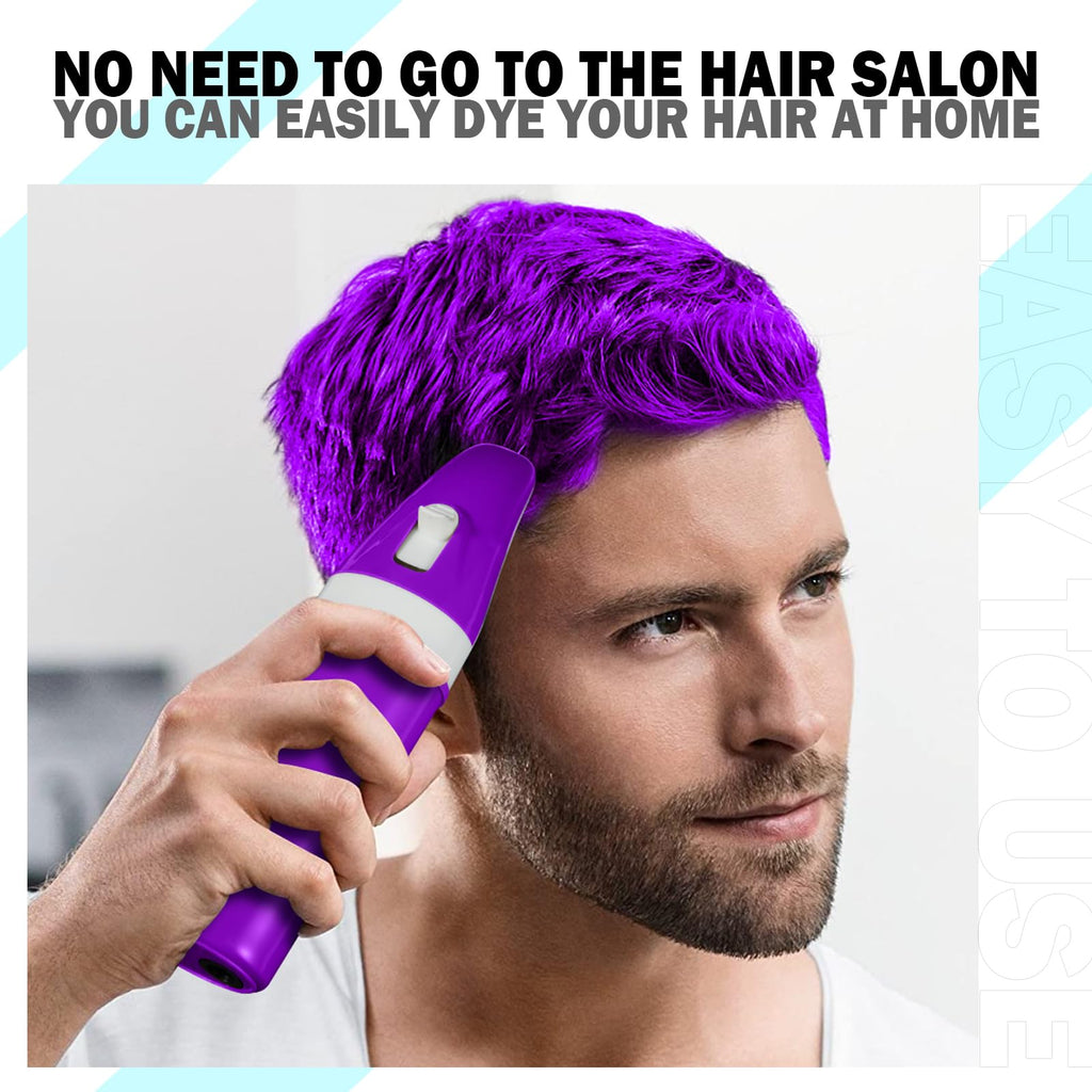 Azonbey Purple Hair Dye Shampoo – 4-in-1 Semi-Permanent Color for Gray Coverage with Natural Ingredients